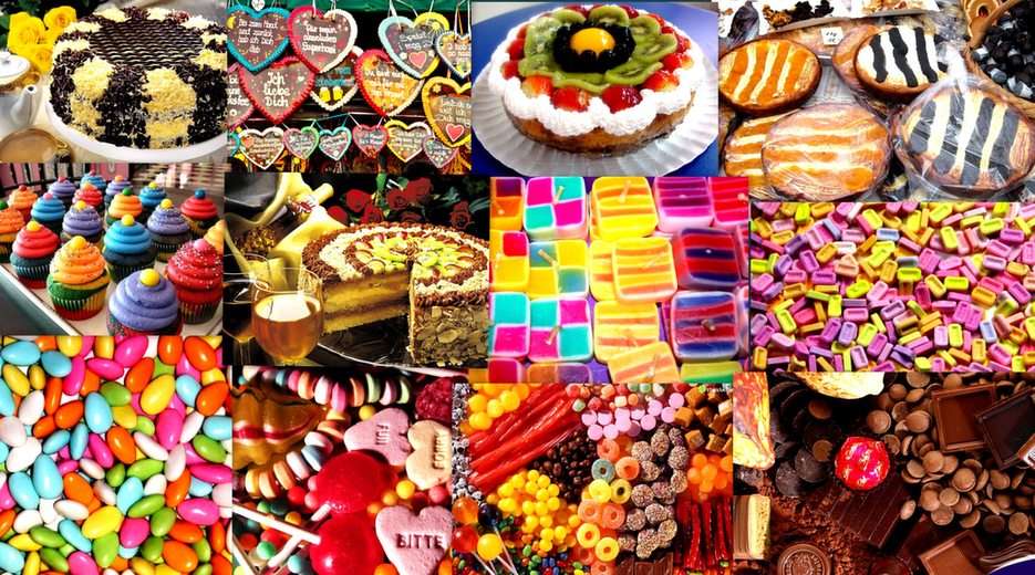 Sweets puzzle online from photo