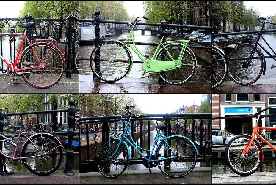 Collage de bicicletas rompecabezas en línea