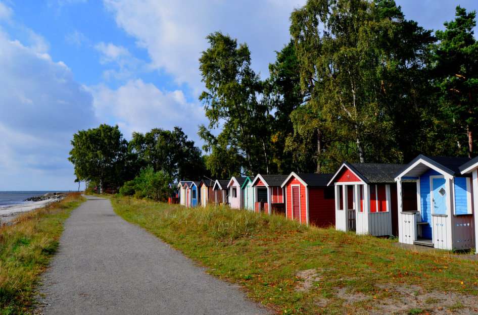 Little huts in Ystad online puzzle