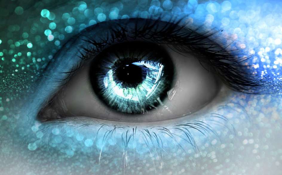 Blauw oog online puzzel