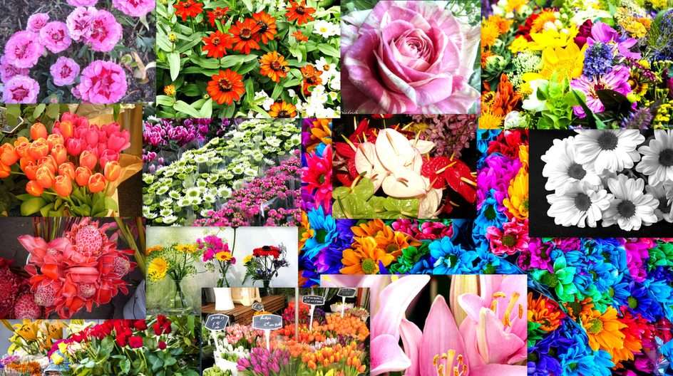 Floral κολάζ online παζλ