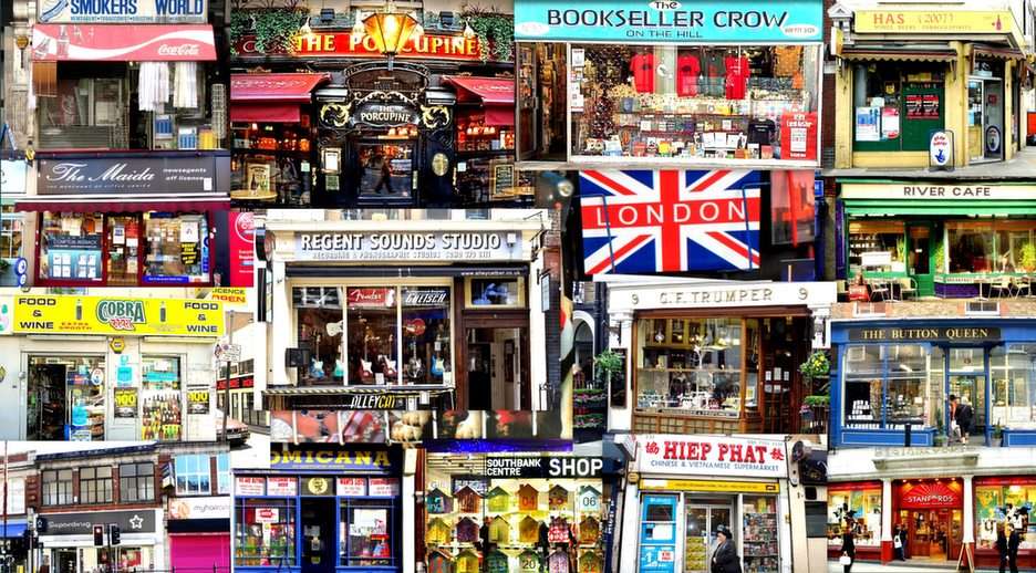 Londra-collage-negozi puzzle online
