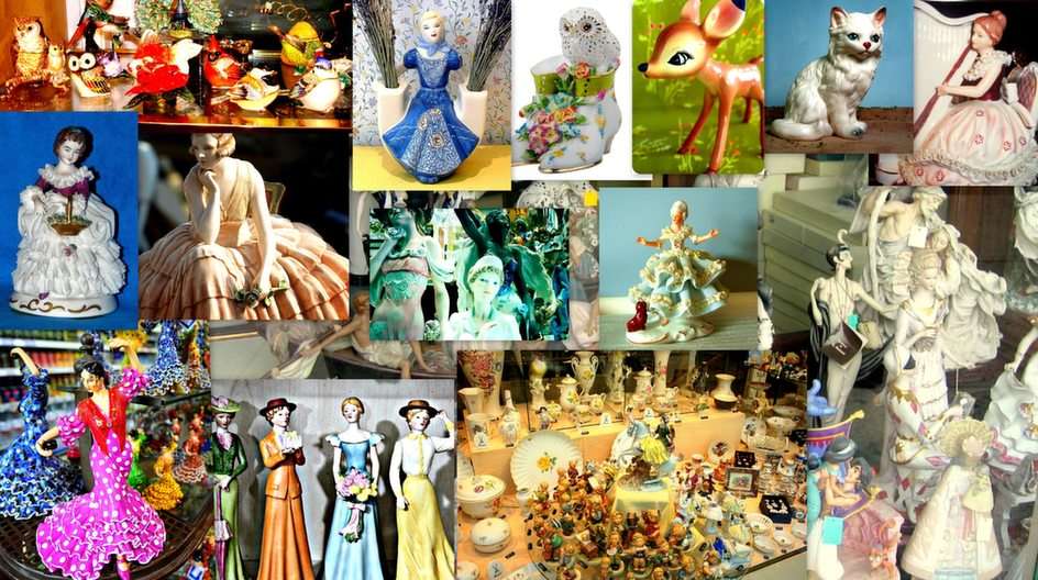 Porcelain figurines puzzle online from photo