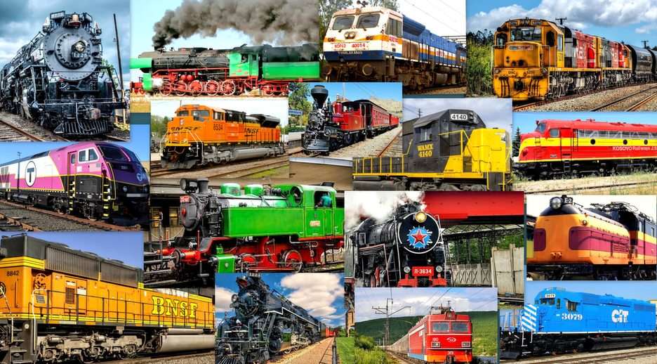 Locomotives puzzle online from photo