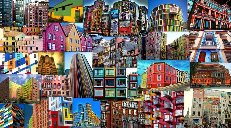 Casas coloridas puzzle online