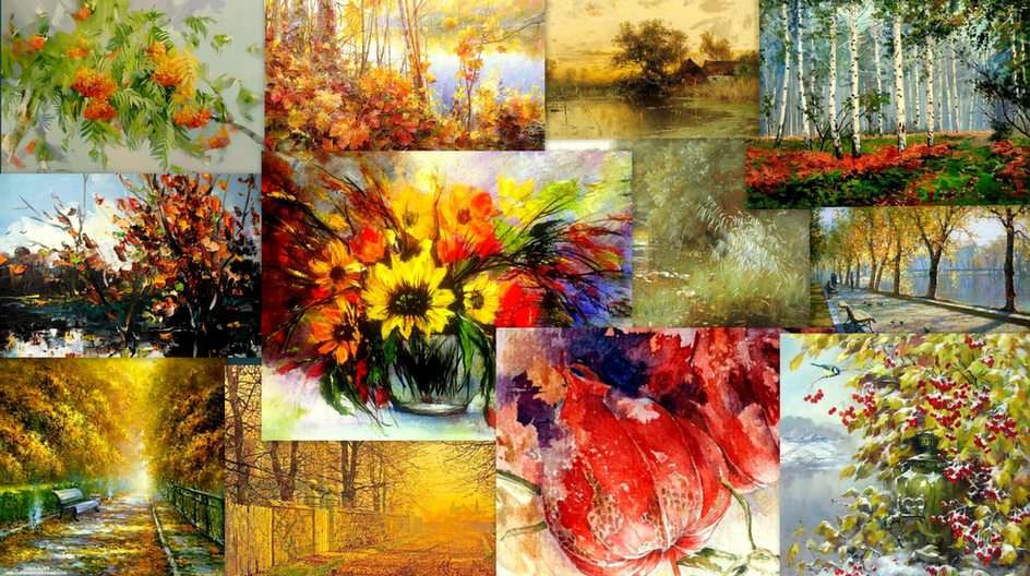 Autumn in my paintings online puzzle