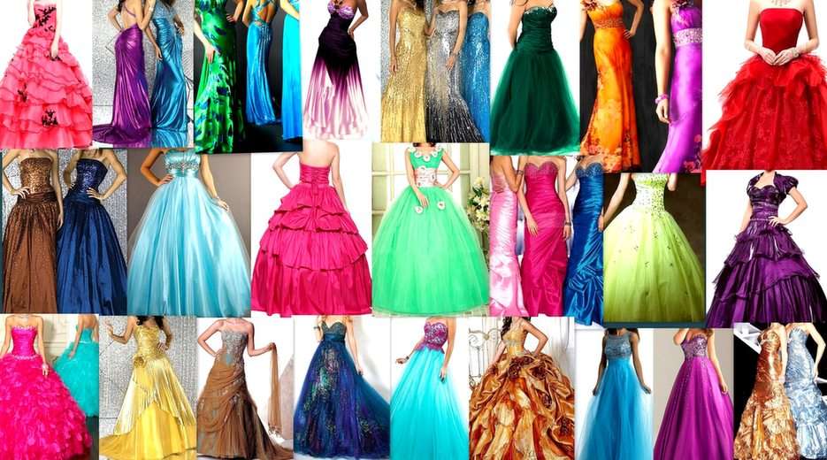 Prom dresses 3 puzzle online from photo