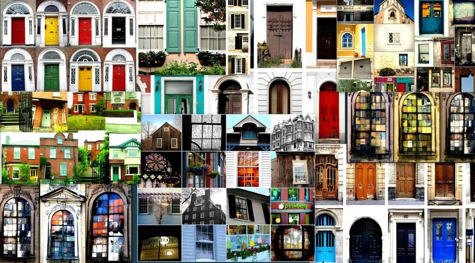 Windows and doors puzzle online from photo