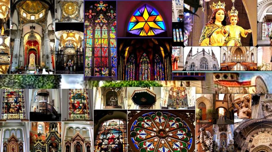 Collage- sacraal puzzel online van foto