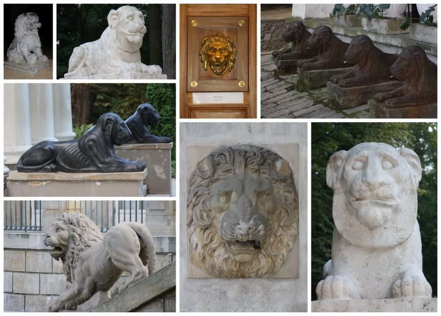 λιοντάρια από Łazienki παζλ online από φωτογραφία