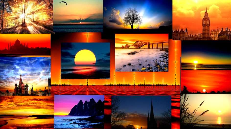 Zonsondergangen puzzel online van foto