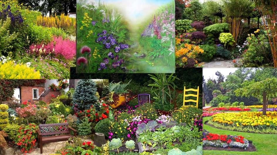 Gardens puzzle online from photo