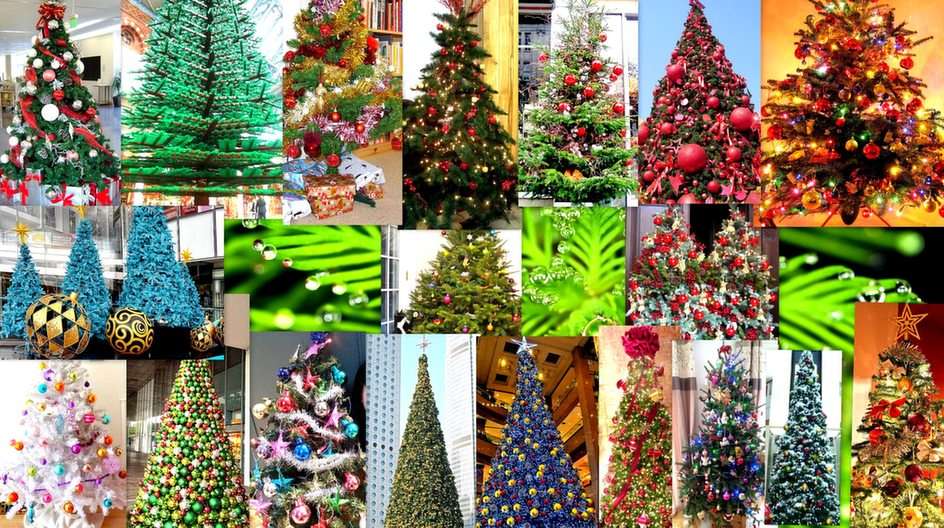 Londýnské vánoční stromky online puzzle