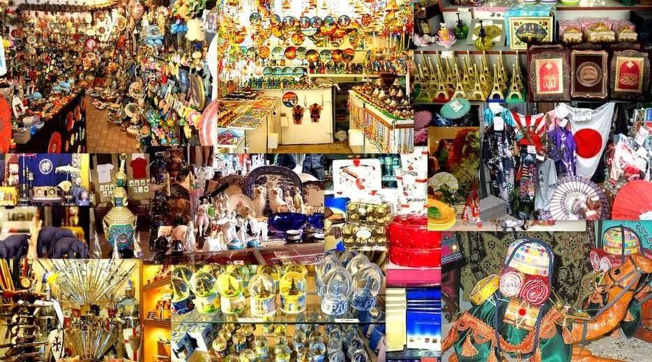 Winkels met souvenirs puzzel online van foto