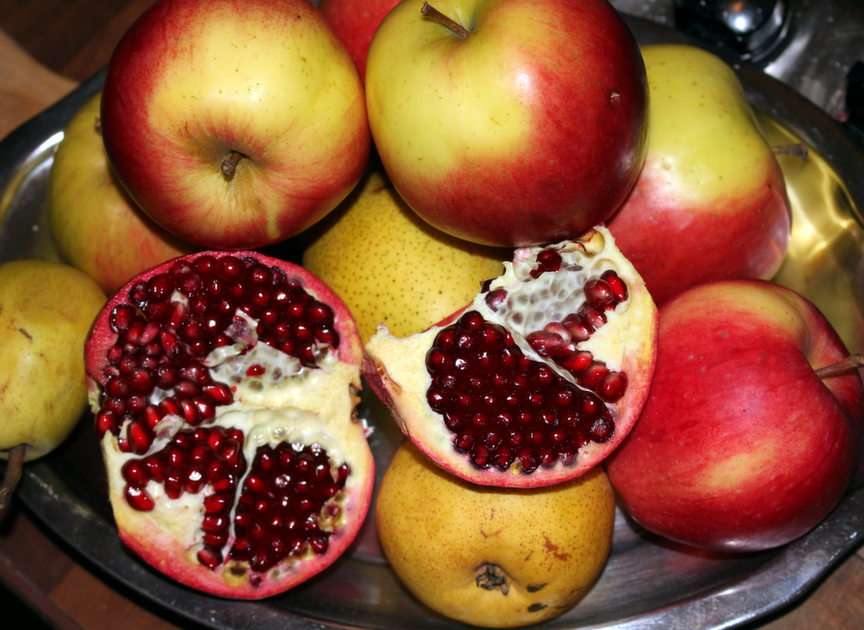 fruta con granada rompecabezas en línea