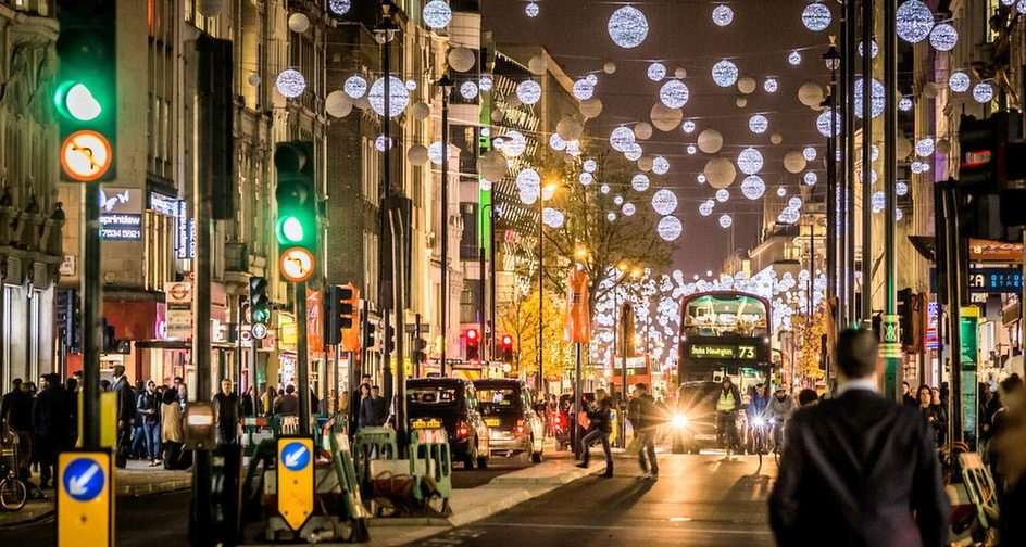 Лондон през нощта онлайн пъзел от снимка