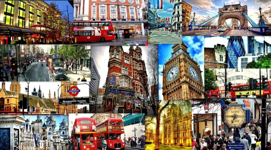 Londýnská koláž puzzle online z fotografie