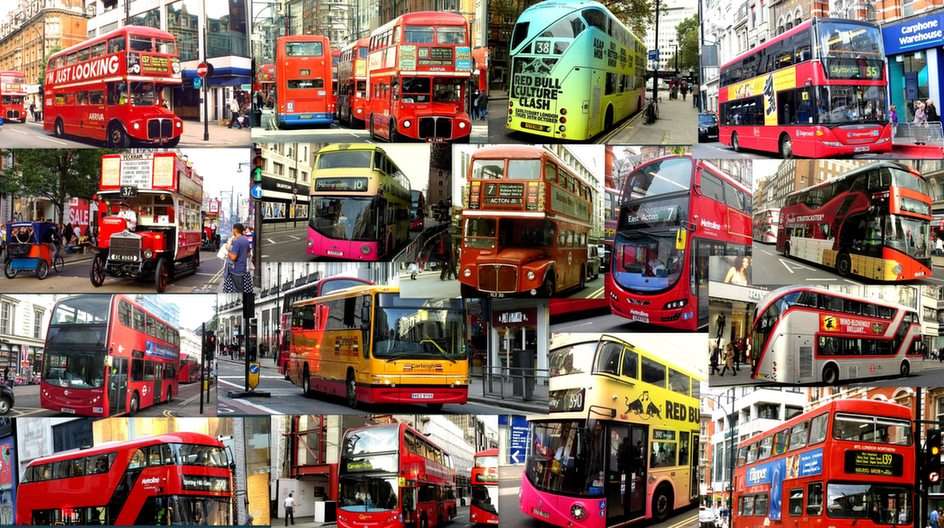 Londonbussar 3 pussel online från foto