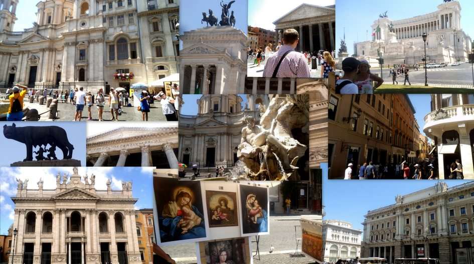 Rom-collage pussel online från foto
