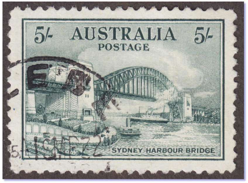 Австралия 1932 5 / - Мост Харбор-Бридж в Сиднее онлайн-пазл