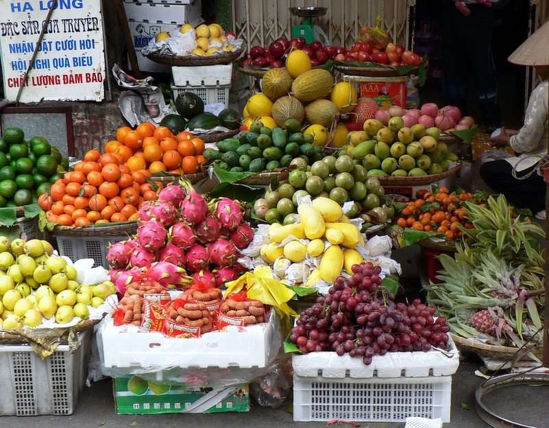 Mercado do Vietnã quebra-cabeça da foto