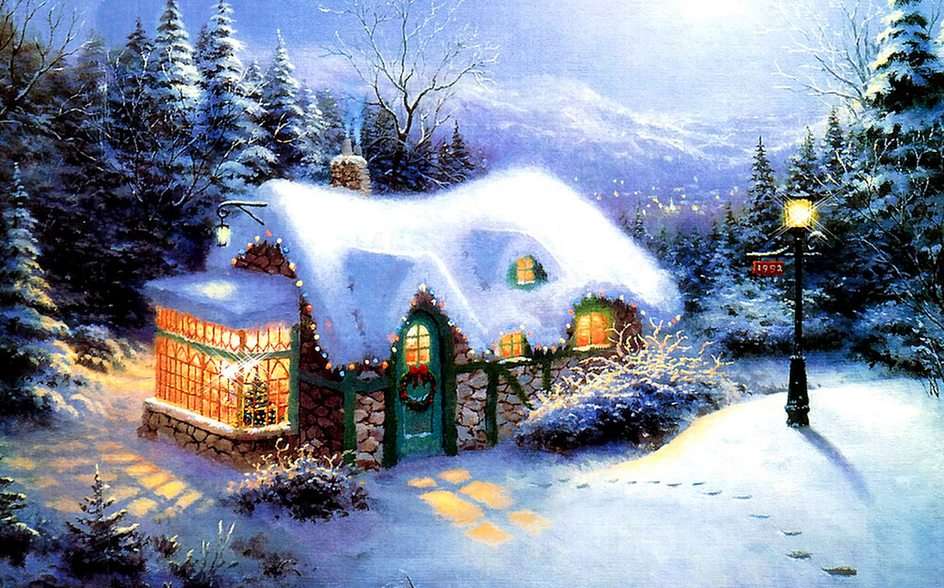 Коледен мозайката онлайн пъзел от снимка