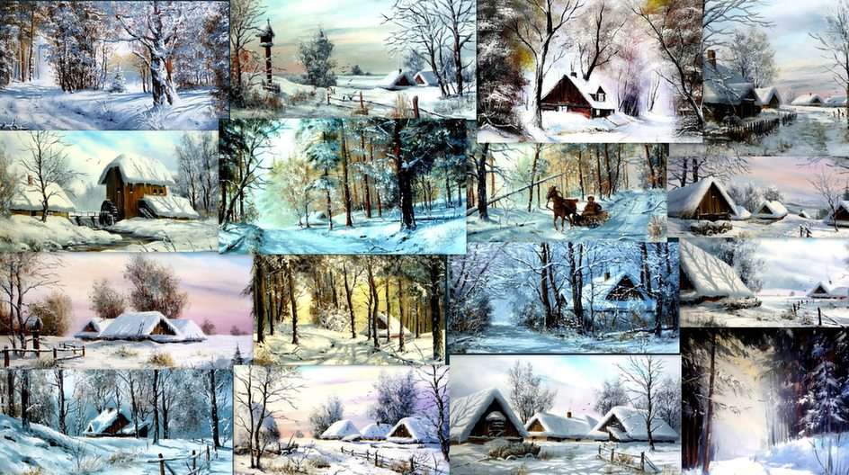 Winter collage online puzzle