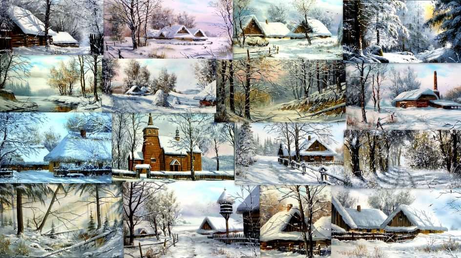 Winter collage online puzzle