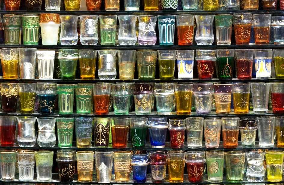 Färgat glas pussel online från foto