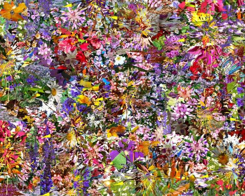 Collage de Flores Online-Puzzle