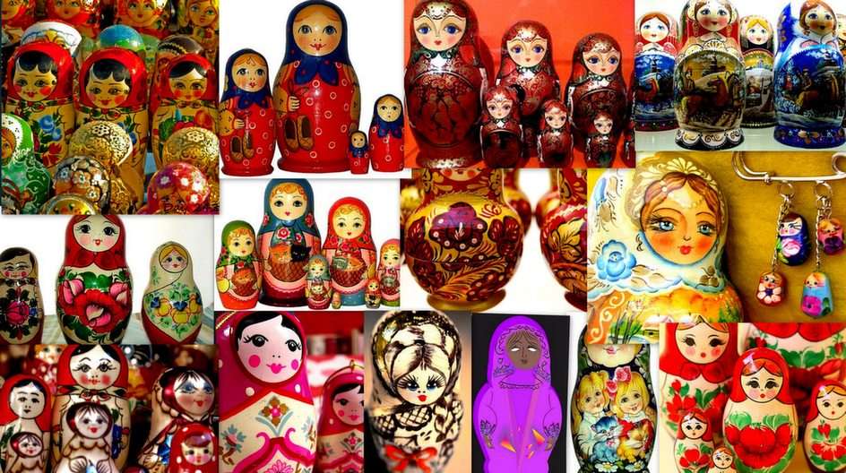 Matryoshka dolls puzzle online from photo