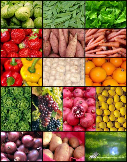 frutas y vegetales puzzle online a partir de foto