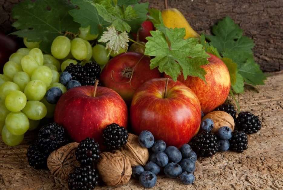 frukt och grönsaker pussel online från foto