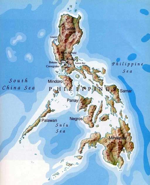 Χάρτης Φιλιππίνων παζλ online από φωτογραφία
