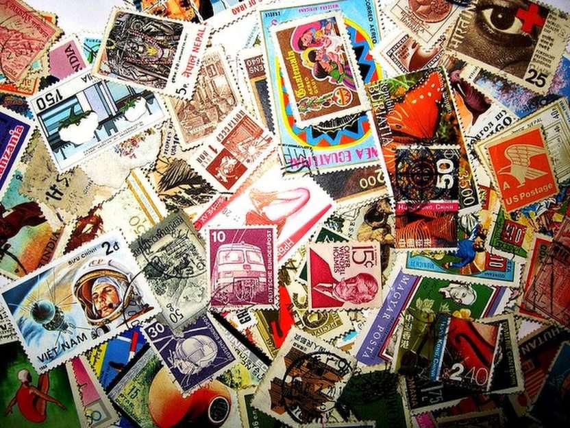 Пощенски марки онлайн пъзел от снимка