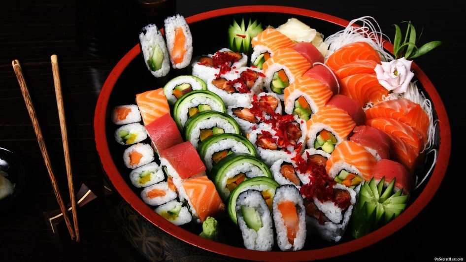 Sushi puzzle online from photo