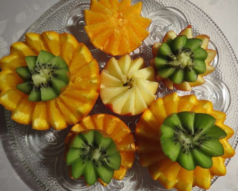 Sobremesa de frutas puzzle online a partir de fotografia