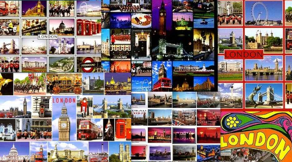 Лондонські листівки скласти пазл онлайн з фото