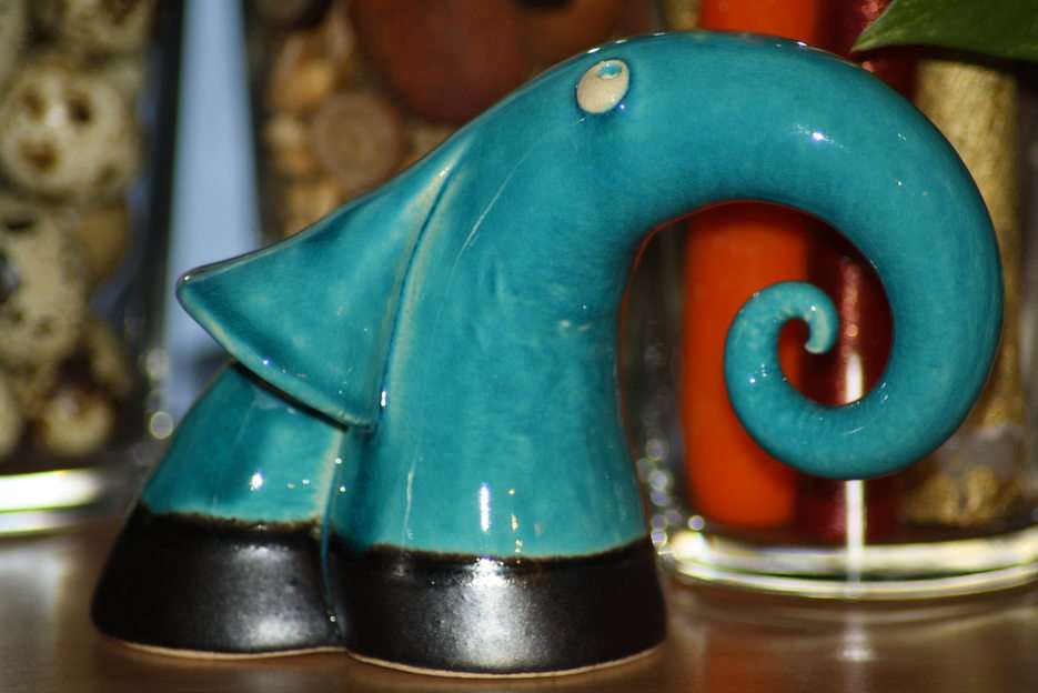 elefante azul puzzle online a partir de fotografia