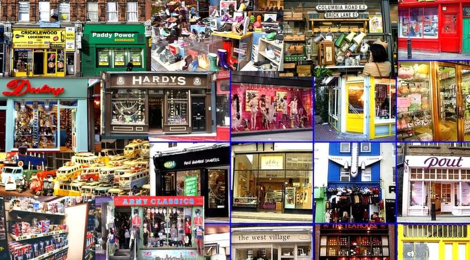 London-üzletek puzzle online fotóról