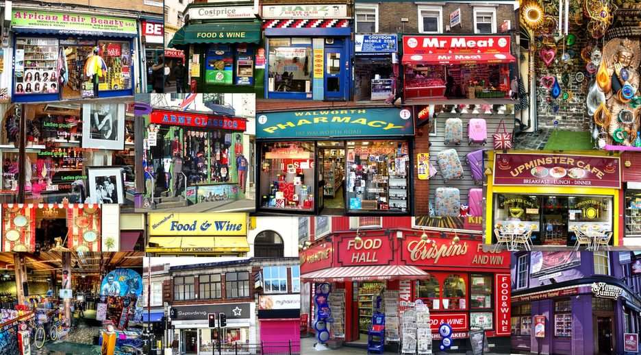 Καταστήματα στο Λονδίνο παζλ online από φωτογραφία