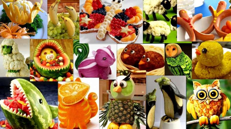 Happy food puzzle online from photo