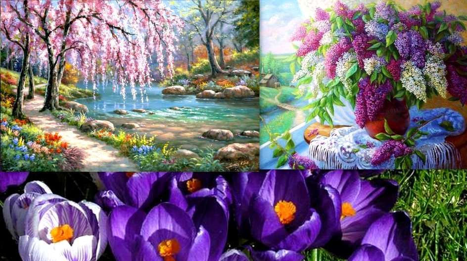 Spring puzzle online from photo