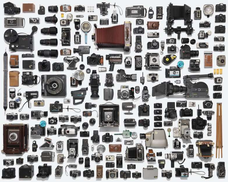 camera collection puzzle online from photo