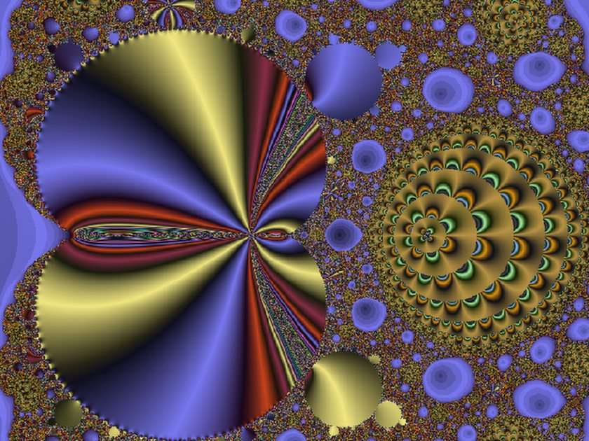 Fractal by Xaos, formula „magnet“ puzzle online from photo