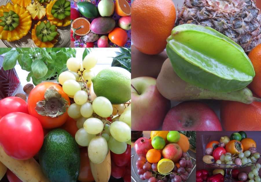 frukt collage Pussel online