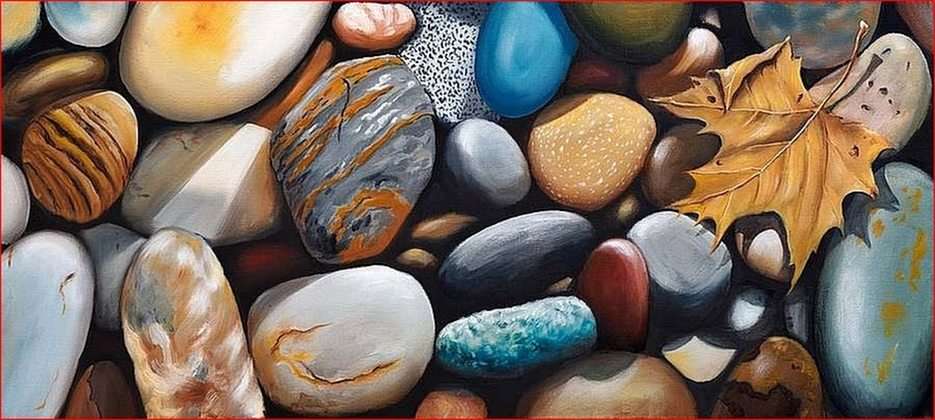 Kleurrijke stenen puzzel online van foto
