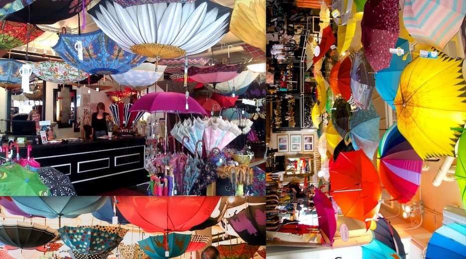 Negozi di ombrelli puzzle online da foto