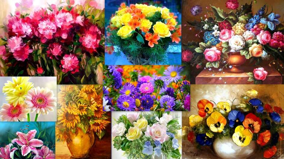 Colagem floral puzzle online