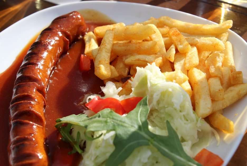 Currywurst puzzle online from photo